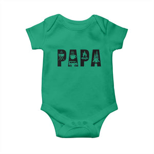 Camping Papa Baby Onesie Camper Dad Fathers Day Gift TS12 Irish Green Print Your Wear