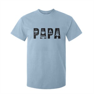 Camping Papa T Shirt For Kid Camper Dad Fathers Day Gift TS12 Light Blue Print Your Wear