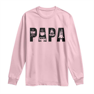 Camping Papa Long Sleeve Shirt Camper Dad Fathers Day Gift TS12 Light Pink Print Your Wear