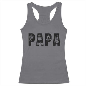 Camping Papa Racerback Tank Top Camper Dad Fathers Day Gift TS12 Charcoal Print Your Wear