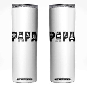 Camping Papa Skinny Tumbler Camper Dad Fathers Day Gift TS12 White Print Your Wear