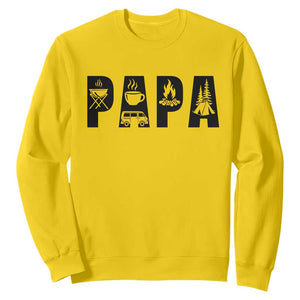 Camping Papa Sweatshirt Camper Dad Fathers Day Gift TS12 Daisy Print Your Wear