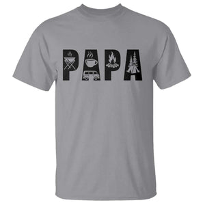 Camping Papa T Shirt Camper Dad Fathers Day Gift TS12 Sport Gray Print Your Wear