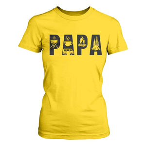Camping Papa T Shirt For Women Camper Dad Fathers Day Gift TS12 Daisy Print Your Wear