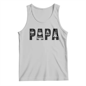 Camping Papa Tank Top Camper Dad Fathers Day Gift TS12 Ash Print Your Wear