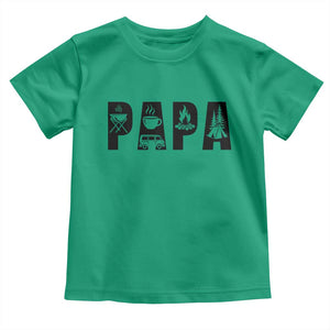 Camping Papa Toddler T Shirt Camper Dad Fathers Day Gift TS12 Irish Green Print Your Wear