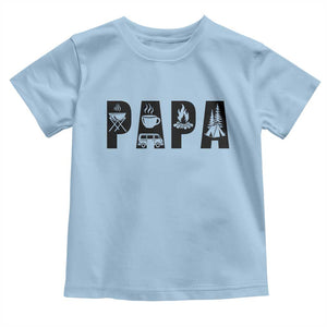 Camping Papa Toddler T Shirt Camper Dad Fathers Day Gift TS12 Light Blue Print Your Wear