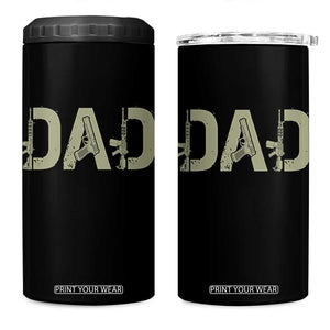 Gun Lover Dad 4 in 1 Can Cooler Tumbler Funny Hunter Dad Fathers Day Gift TS12 One Size: 16 oz Black Print Your Wear