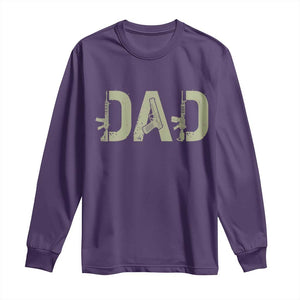 Gun Lover Dad Long Sleeve Shirt Funny Hunter Dad Fathers Day Gift TS12 Purple Print Your Wear