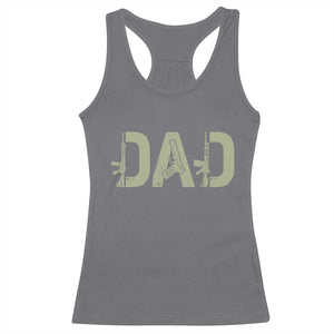Gun Lover Dad Racerback Tank Top Funny Hunter Dad Fathers Day Gift TS12 Charcoal Print Your Wear