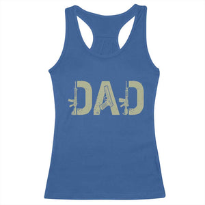 Gun Lover Dad Racerback Tank Top Funny Hunter Dad Fathers Day Gift TS12 Royal Blue Print Your Wear