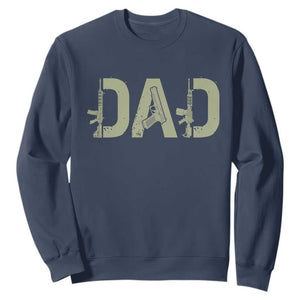 Gun Lover Dad Sweatshirt Funny Hunter Dad Fathers Day Gift TS12 Navy Print Your Wear