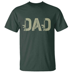 Gun Lover Dad T Shirt Funny Hunter Dad Fathers Day Gift TS12 Dark Forest Green Print Your Wear