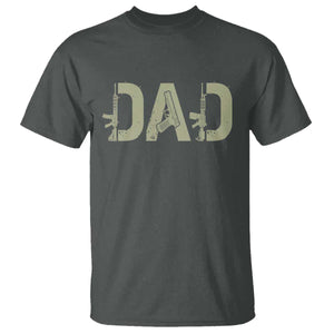 Gun Lover Dad T Shirt Funny Hunter Dad Fathers Day Gift TS12 Dark Heather Print Your Wear