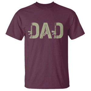 Gun Lover Dad T Shirt Funny Hunter Dad Fathers Day Gift TS12 Maroon Print Your Wear
