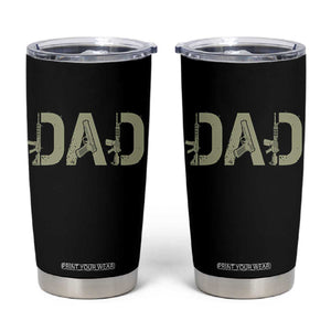 Gun Lover Dad Tumbler Cup Funny Hunter Dad Fathers Day Gift TS12 Black Print Your Wear