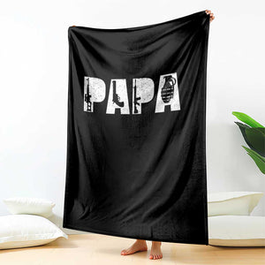 Proud Hunter Dad Throw Blanket Funny Hunting Lifestyle Fathers Day Gift