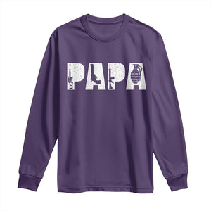 Proud Hunter Dad Long Sleeve Shirt Funny Hunting Lifestyle Fathers Day Gift TS12 Purple Print Your Wear