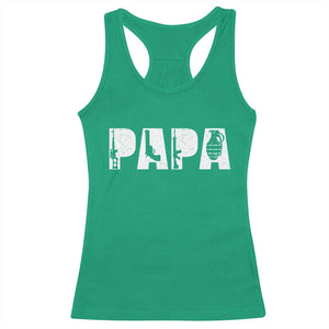 Proud Hunter Dad Racerback Tank Top Funny Hunting Lifestyle Fathers Day Gift TS12 Irish Green Print Your Wear