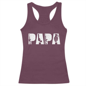 Proud Hunter Dad Racerback Tank Top Funny Hunting Lifestyle Fathers Day Gift TS12 Maroon Print Your Wear