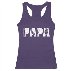 Proud Hunter Dad Racerback Tank Top Funny Hunting Lifestyle Fathers Day Gift TS12 Purple Print Your Wear