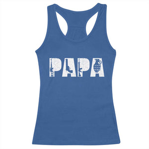 Proud Hunter Dad Racerback Tank Top Funny Hunting Lifestyle Fathers Day Gift TS12 Royal Blue Print Your Wear