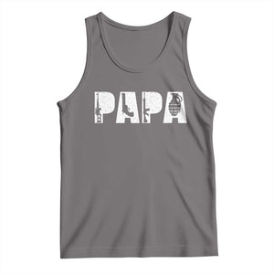 Proud Hunter Dad Tank Top Funny Hunting Lifestyle Fathers Day Gift TS12 Deep Heather Print Your Wear