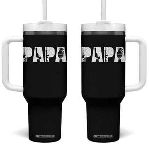 Proud Hunter Dad Tumbler With Handle Funny Hunting Lifestyle Fathers Day Gift TS12 One Size: 40 oz Black Print Your Wear