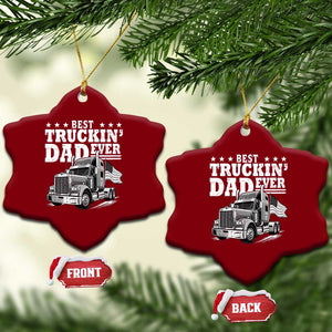 Best Truckin Dad Ever Ceramic Ornament Trucker Papa Fathers Day Gift TS12 Print Your Wear