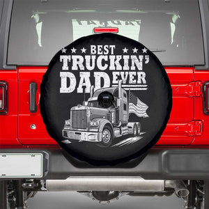 Best Truckin Dad Ever Spare Tire Cover Trucker Papa Fathers Day Gift TS12 Black Print Your Wear