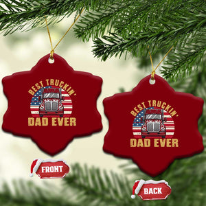 Best Truckin Dad Ever Ceramic Ornament Funny Driver Fathers Day Gift TS12 Print Your Wear