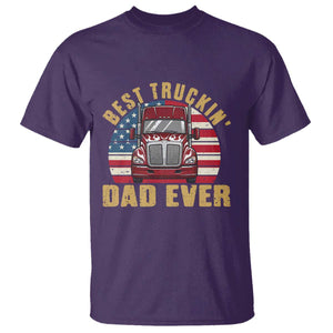 Best Truckin Dad Ever T Shirt Funny Driver Fathers Day Gift TS12 Purple Print Your Wear