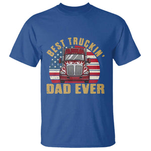 Best Truckin Dad Ever T Shirt Funny Driver Fathers Day Gift TS12 Royal Blue Print Your Wear