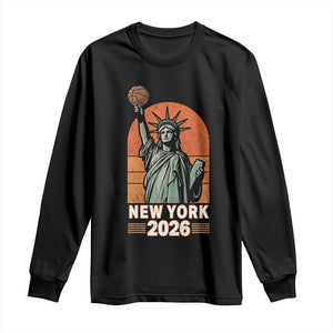 Vintage Statue Of Liberty Basketball Long Sleeve Shirt New York Sports Lover
