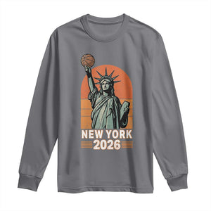 Vintage Statue Of Liberty Basketball Long Sleeve Shirt New York Sports Lover