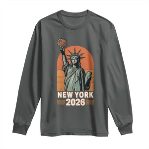 Vintage Statue Of Liberty Basketball Long Sleeve Shirt New York Sports Lover