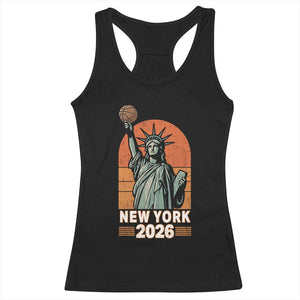 Vintage Statue Of Liberty Basketball Racerback Tank Top New York Sports Lover