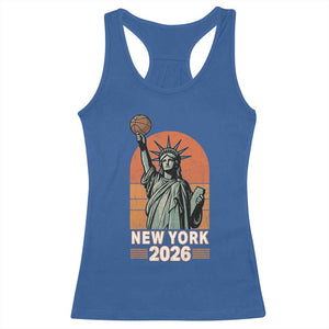 Vintage Statue Of Liberty Basketball Racerback Tank Top New York Sports Lover