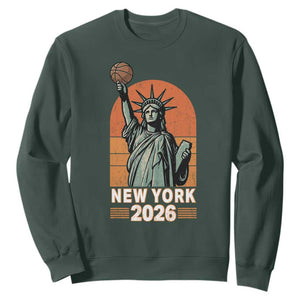 Vintage Statue Of Liberty Basketball Sweatshirt New York Sports Lover