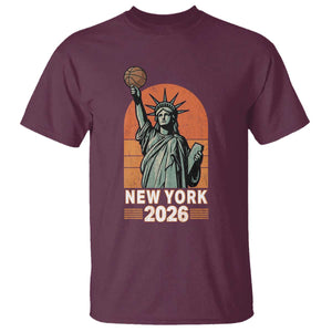 Vintage Statue Of Liberty Basketball T Shirt New York Sports Lover