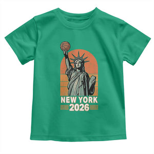 Vintage Statue Of Liberty Basketball Toddler T Shirt New York Sports Lover