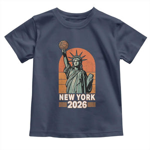 Vintage Statue Of Liberty Basketball Toddler T Shirt New York Sports Lover