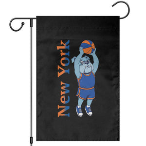 Funny Bulldog Playing Basketball Garden Flag New York Pride