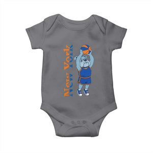 Funny Bulldog Playing Basketball Baby Onesie New York Pride