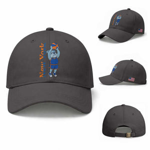Funny Bulldog Playing Basketball Baseball Cap New York Pride