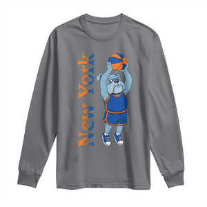 Funny Bulldog Playing Basketball Long Sleeve Shirt New York Pride