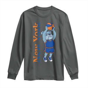 Funny Bulldog Playing Basketball Long Sleeve Shirt New York Pride