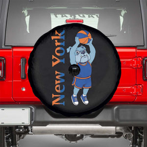 Funny Bulldog Playing Basketball Spare Tire Cover New York Pride