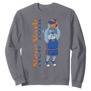 Funny Bulldog Playing Basketball Sweatshirt New York Pride