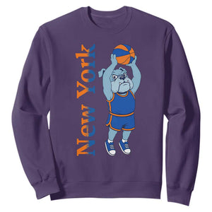 Funny Bulldog Playing Basketball Sweatshirt New York Pride